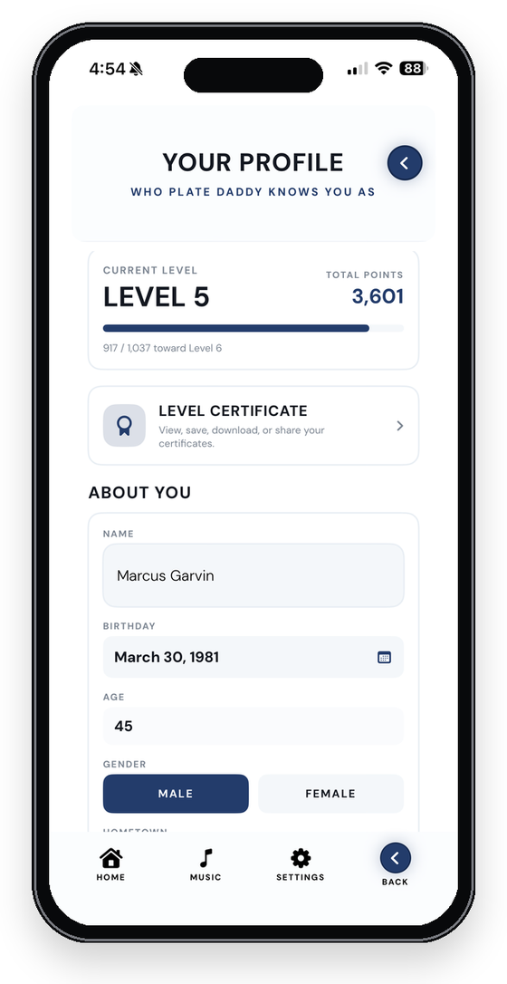 Lifter ID profile card